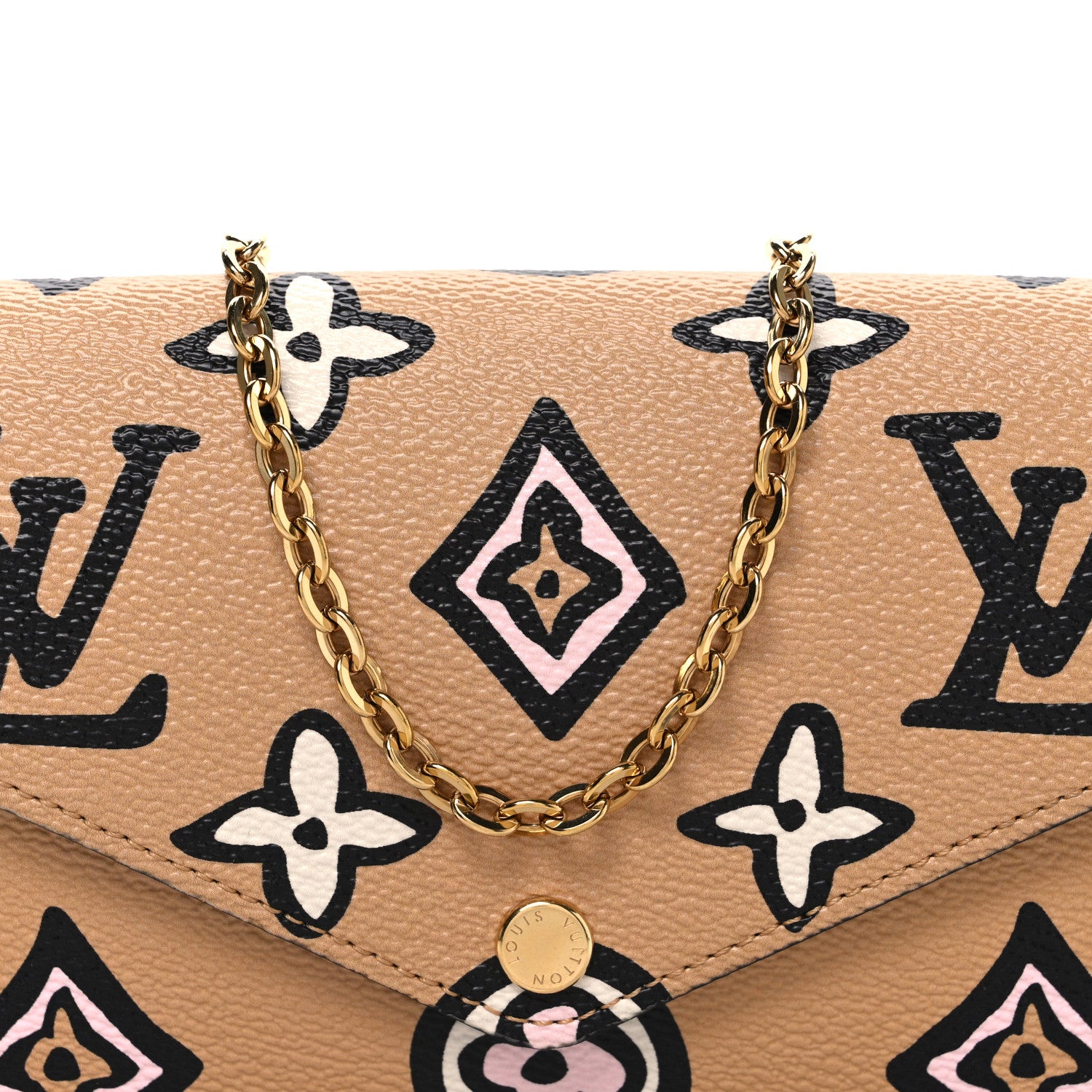 Louis Vuitton Monogram Wild At Heart Felicie Pochette Arizona Creme 7 of 9