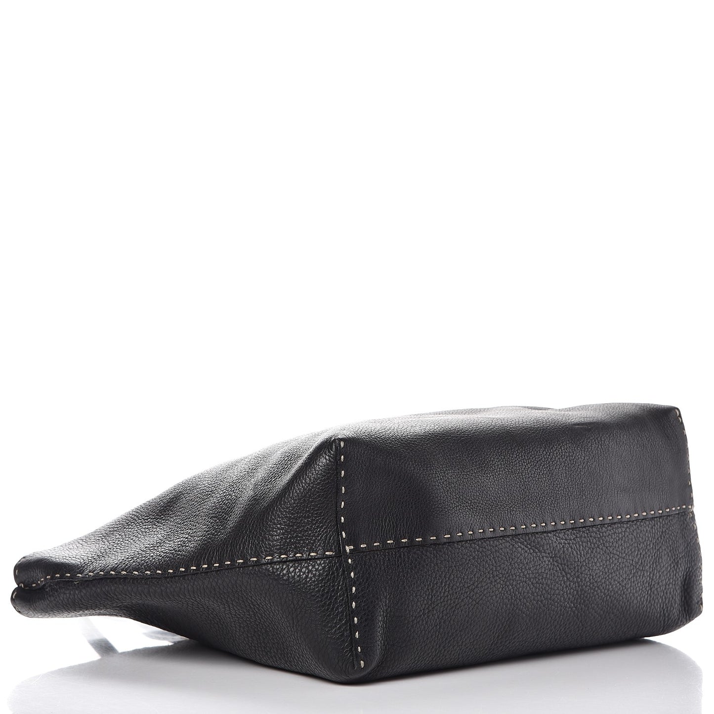 Calfskin Romano Selleria Roll Tote Black