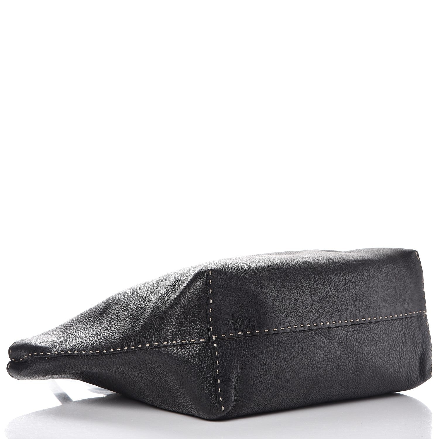 Fendi Calfskin Romano Selleria Roll Tote Black 4 of 20