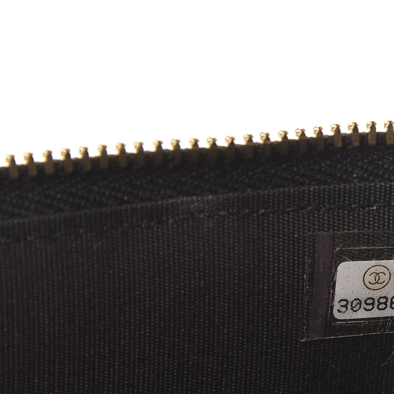 Chanel Raffia Jute Striped Small Vanity Case With Chain Black Beige 7 of 10