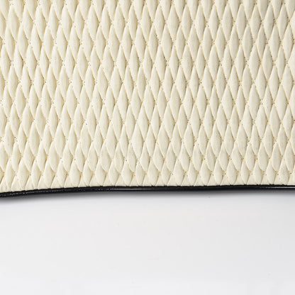 Chanel Vinyl Lambskin Quilted Shoulder Flap Beige Black 15 of 16