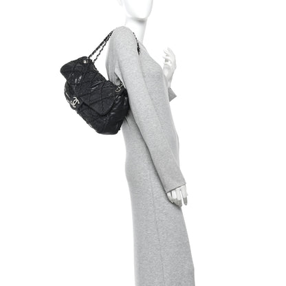 Chanel Calfskin Ultra Stitch Oversize Flap Black 2 of 10