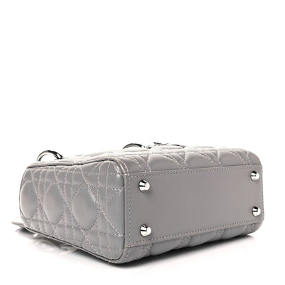 Christian Dior Lambskin Cannage Mini Lady Dior Crystal Strap Grey 3 of 8
