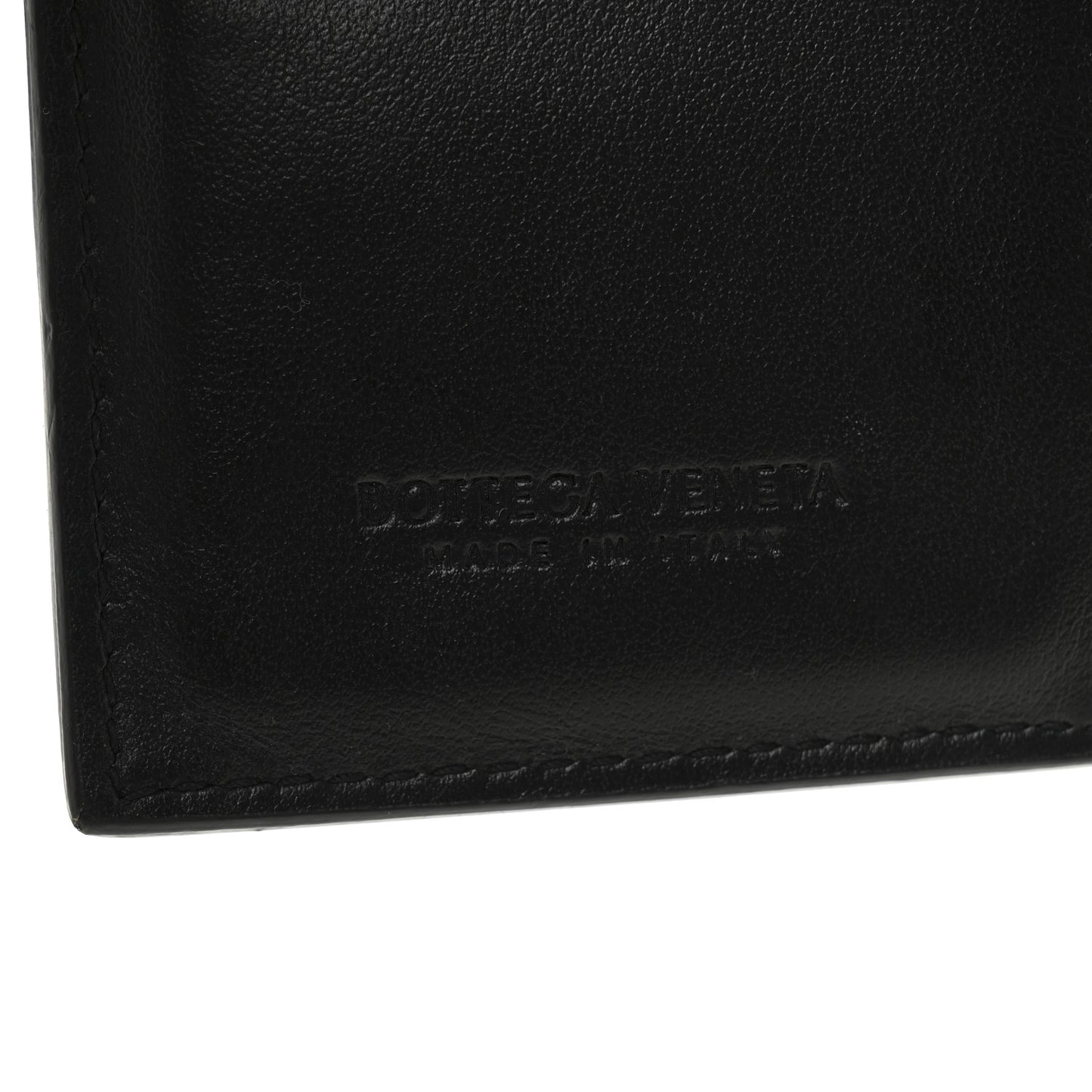 Nappa Intrecciato Bifold Zip Wallet Black