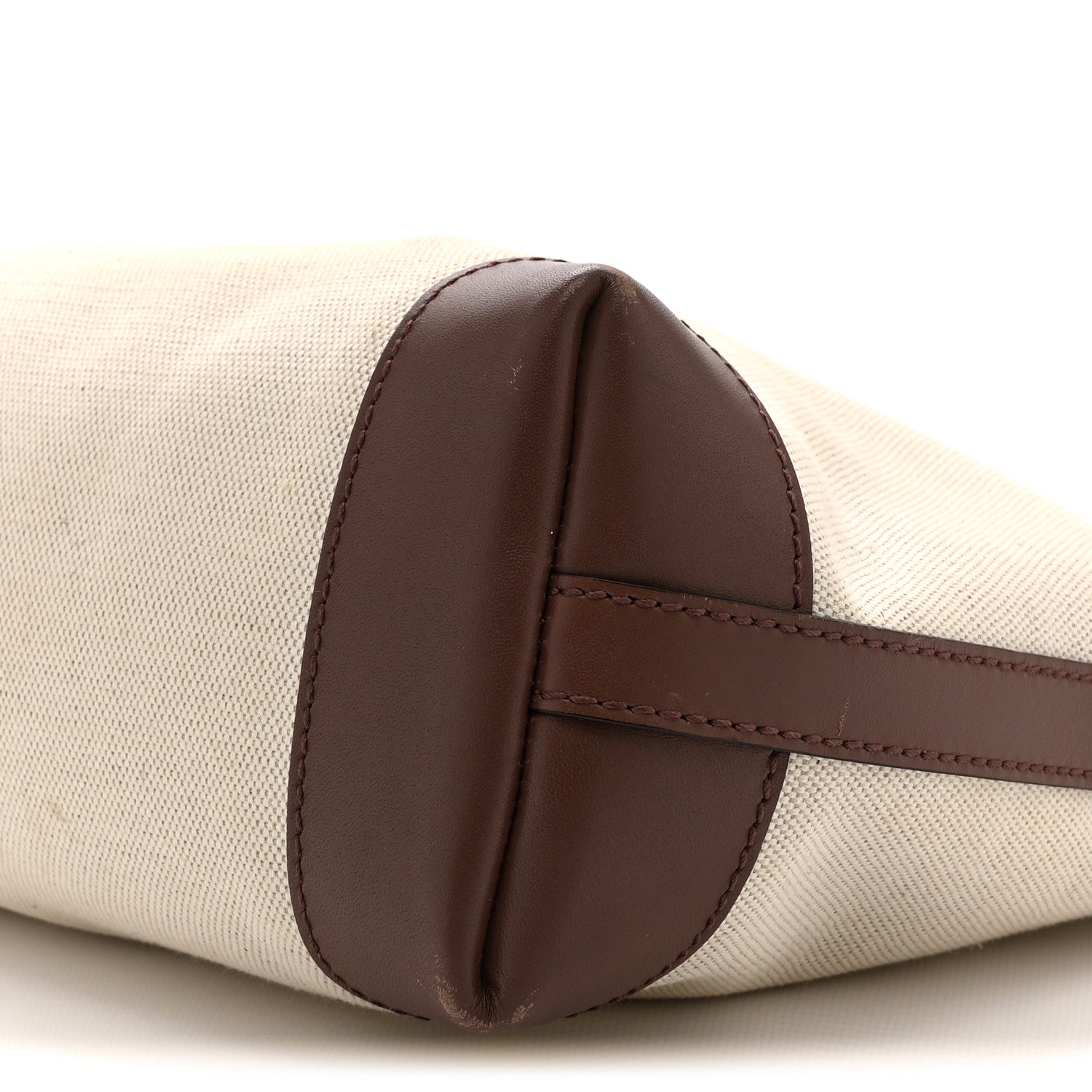 Gucci Canvas Calfskin Small Craft Tote Brown 13 of 17