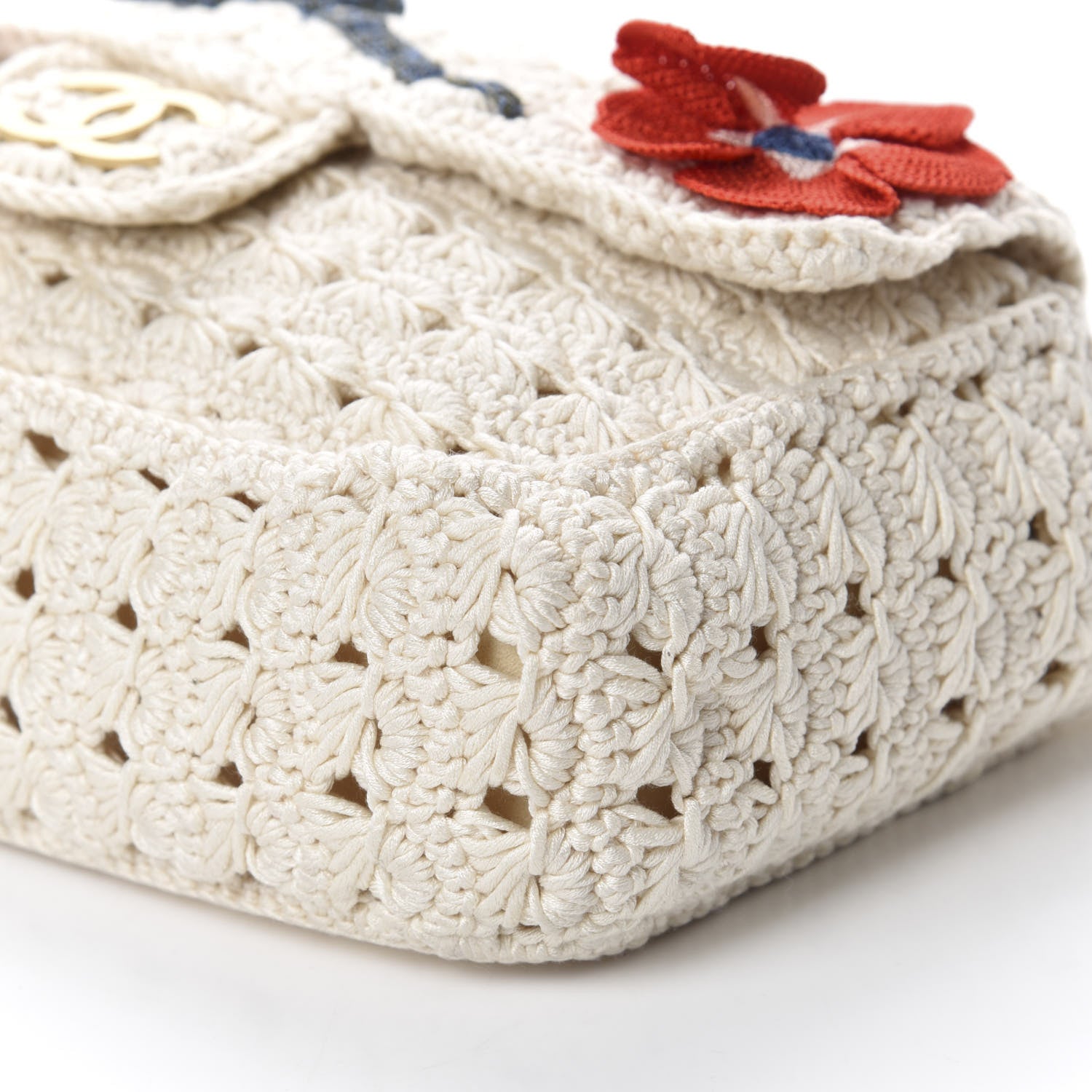 Chanel Crochet Camellia Small Flap Ivory 7 of 10