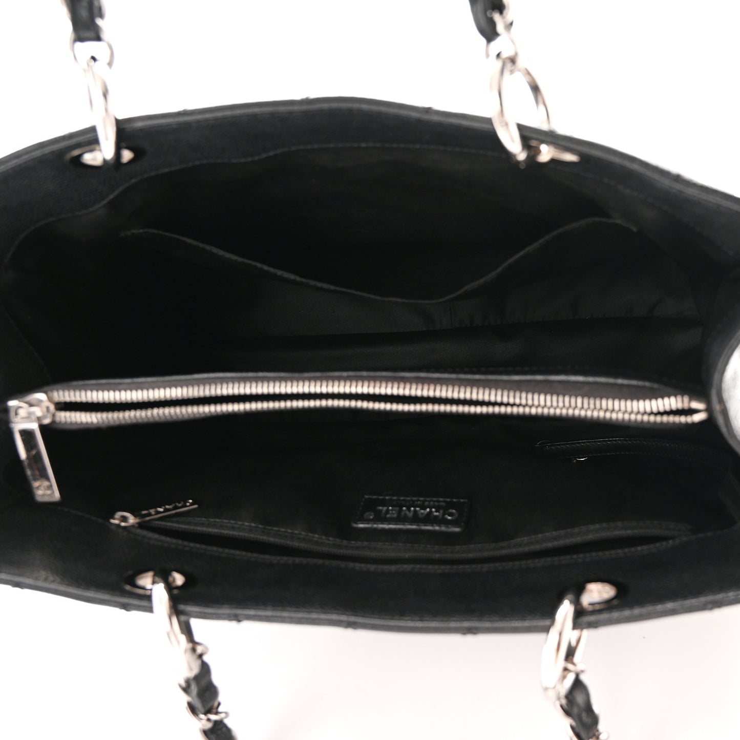 Caviar Quilted Grand Shopping Tote GST Black