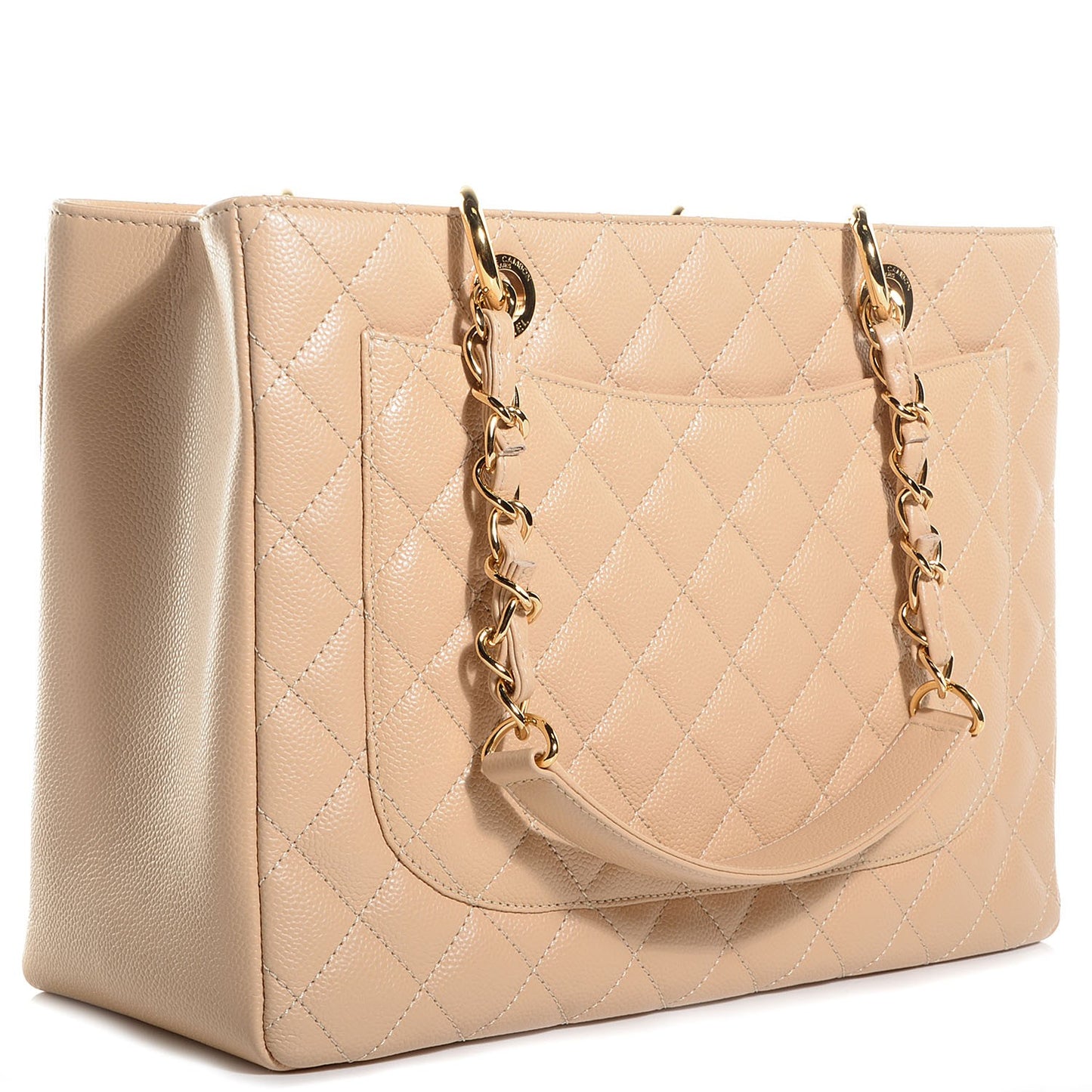 Caviar Grand Shopping Tote GST Beige Clair