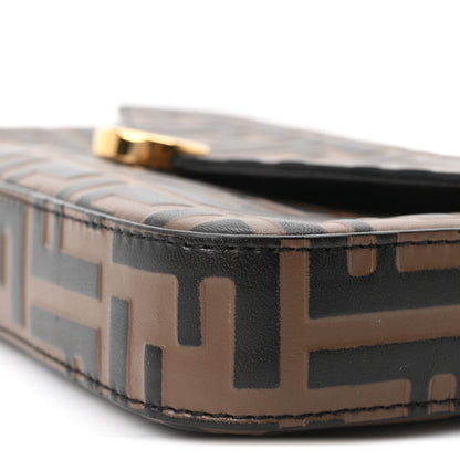 Fendi Vitello Soft F is Fendi Bi-Color FF 1974 Embossed Envelope Wallet On Chain with Pouches Maya Black 12 of 12