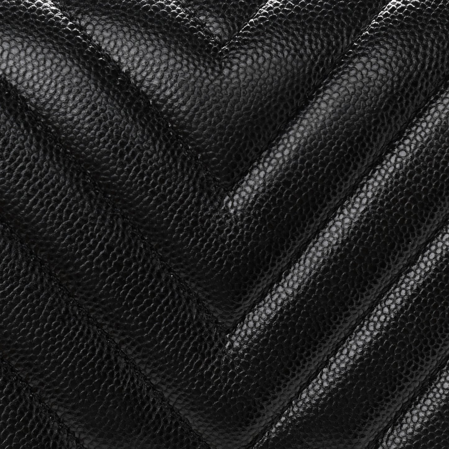 Caviar Chevron Quilted Medium Boy Flap Black