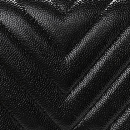 Chanel Caviar Chevron Quilted Medium Boy Flap Black 10 of 10