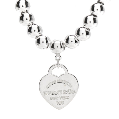 Tiffany Sterling Silver Enamel 4mm Return to Tiffany Heart Tag Bead Bracelet Hot Pink 3 of 5