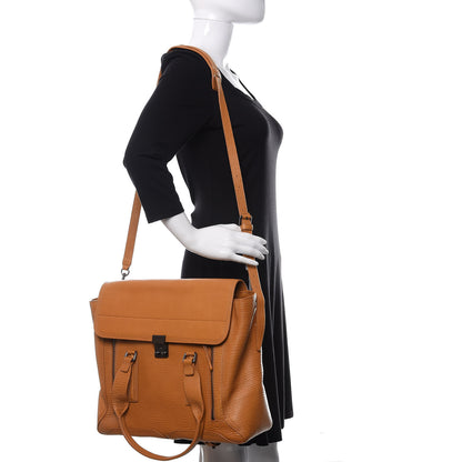 3.1 Phillip Lim 3.1 Textured Calfskin Large Pashli Satchel Amber 2 of 10
