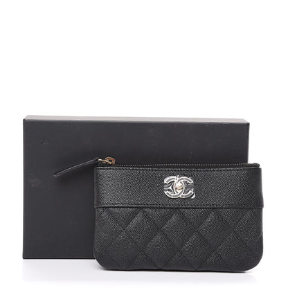 Chanel Caviar Quilted Small Vintage Mademoiselle Cosmetic Case Black 7 of 7