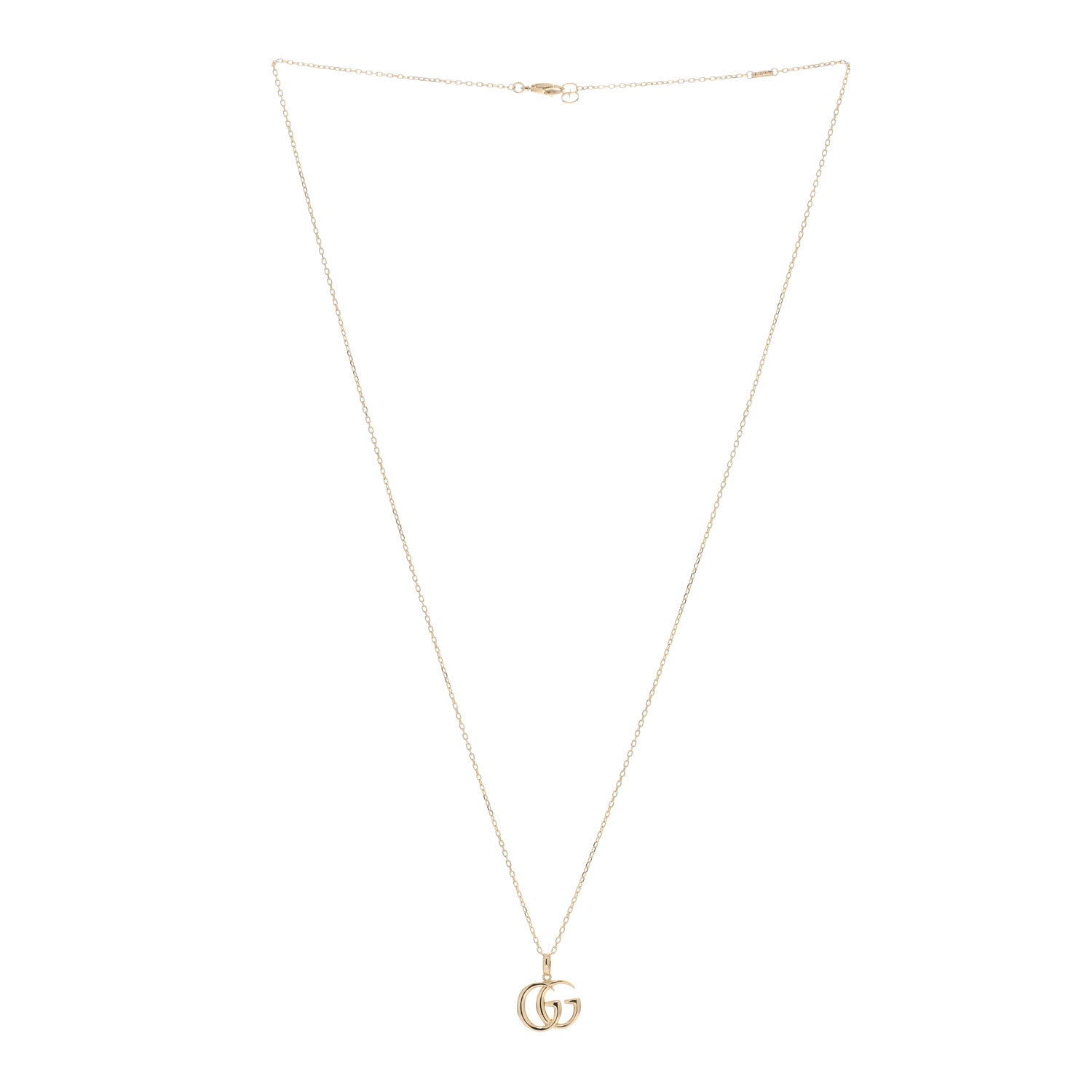 Gucci 18K Yellow Gold Running G Pendant Necklace 2 of 4