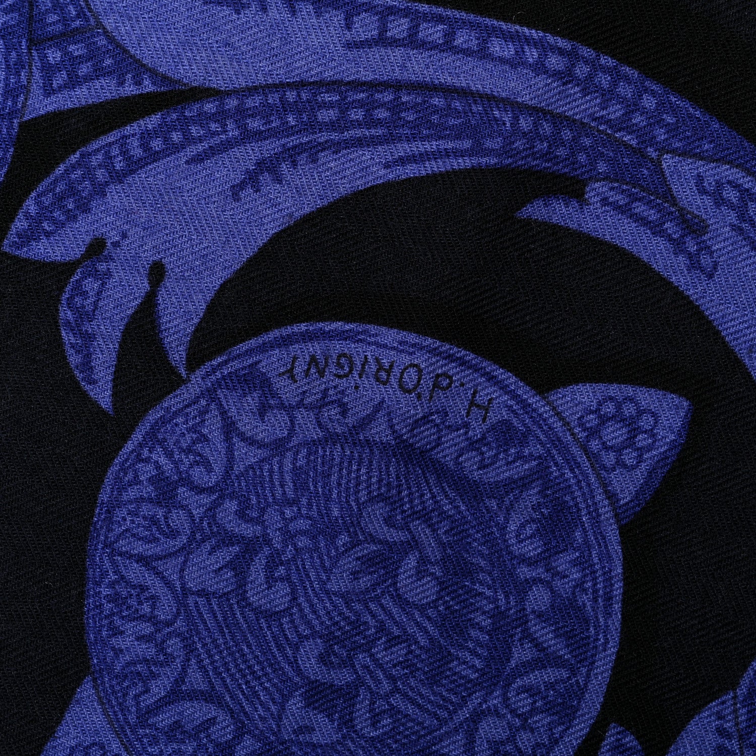 Hermes Cashmere Silk Le Mors a La Conetable Shawl 140 Rouge H Violet Parme 5 of 7