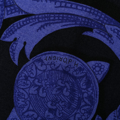 Hermes Cashmere Silk Le Mors a La Conetable Shawl 140 Rouge H Violet Parme 5 of 7