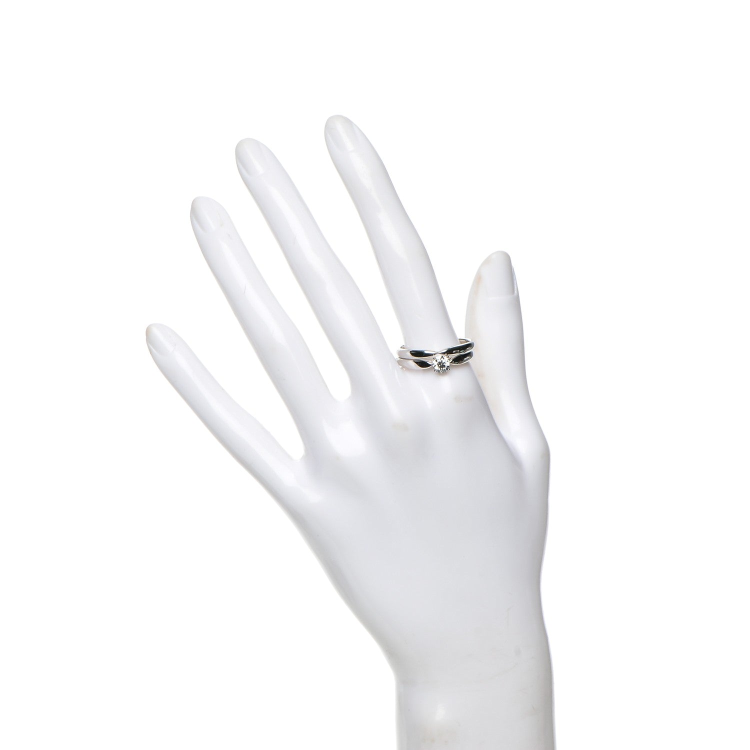Tiffany Platinum Diamond Harmony Engagement Ring Wedding Band Set 63 10.25 2 of 10