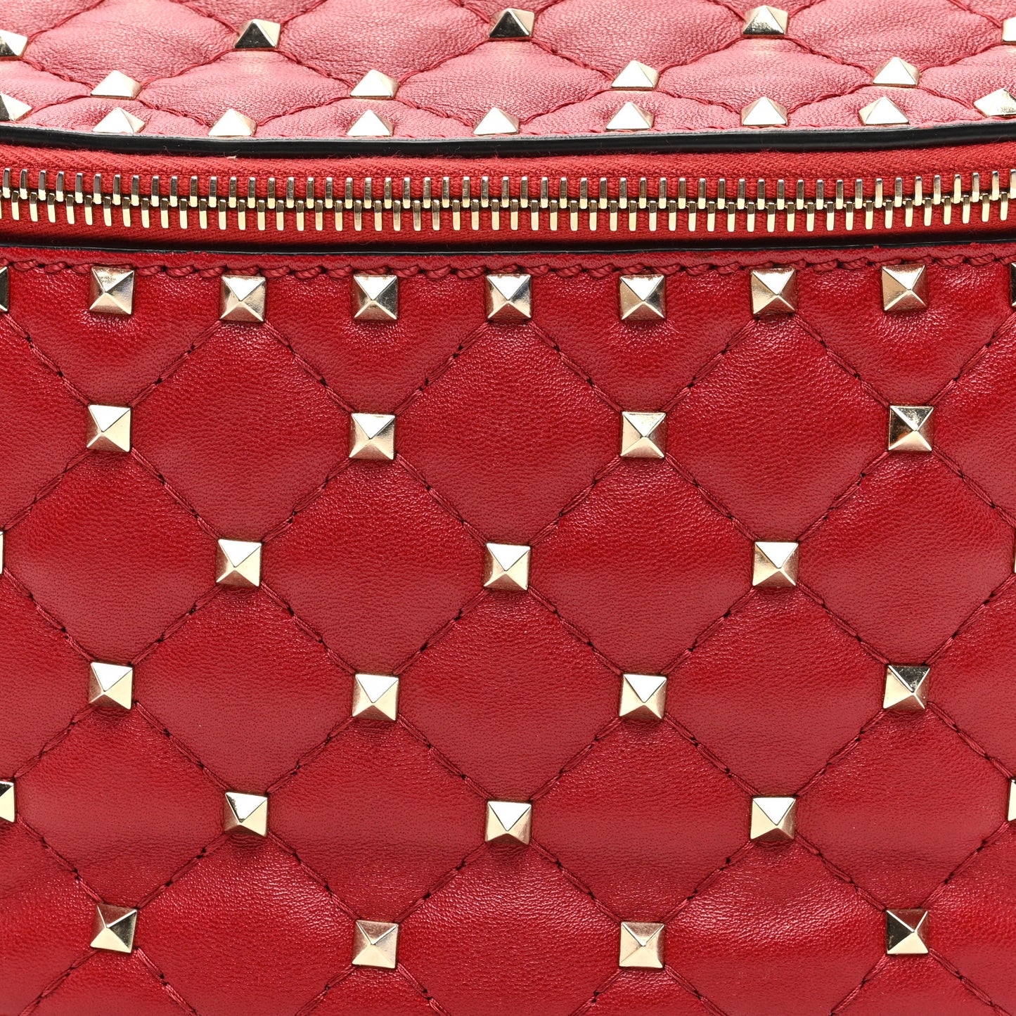 Lambskin Free Rockstud Spike Belt Bag 85 Rosso Valentino