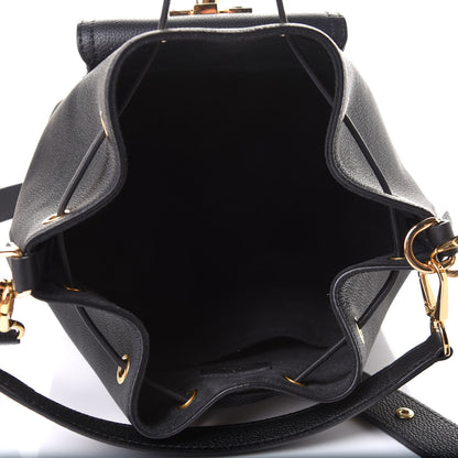 Louis Vuitton Calfskin Lockme Bucket MM Black 4 of 9
