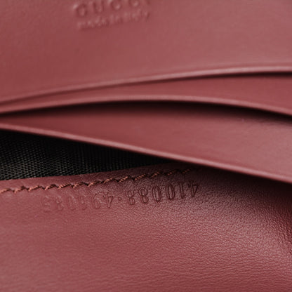 Gucci GG Supreme Monogram Blooms Card Case Beige Multicolor Dry Rose 7 of 8