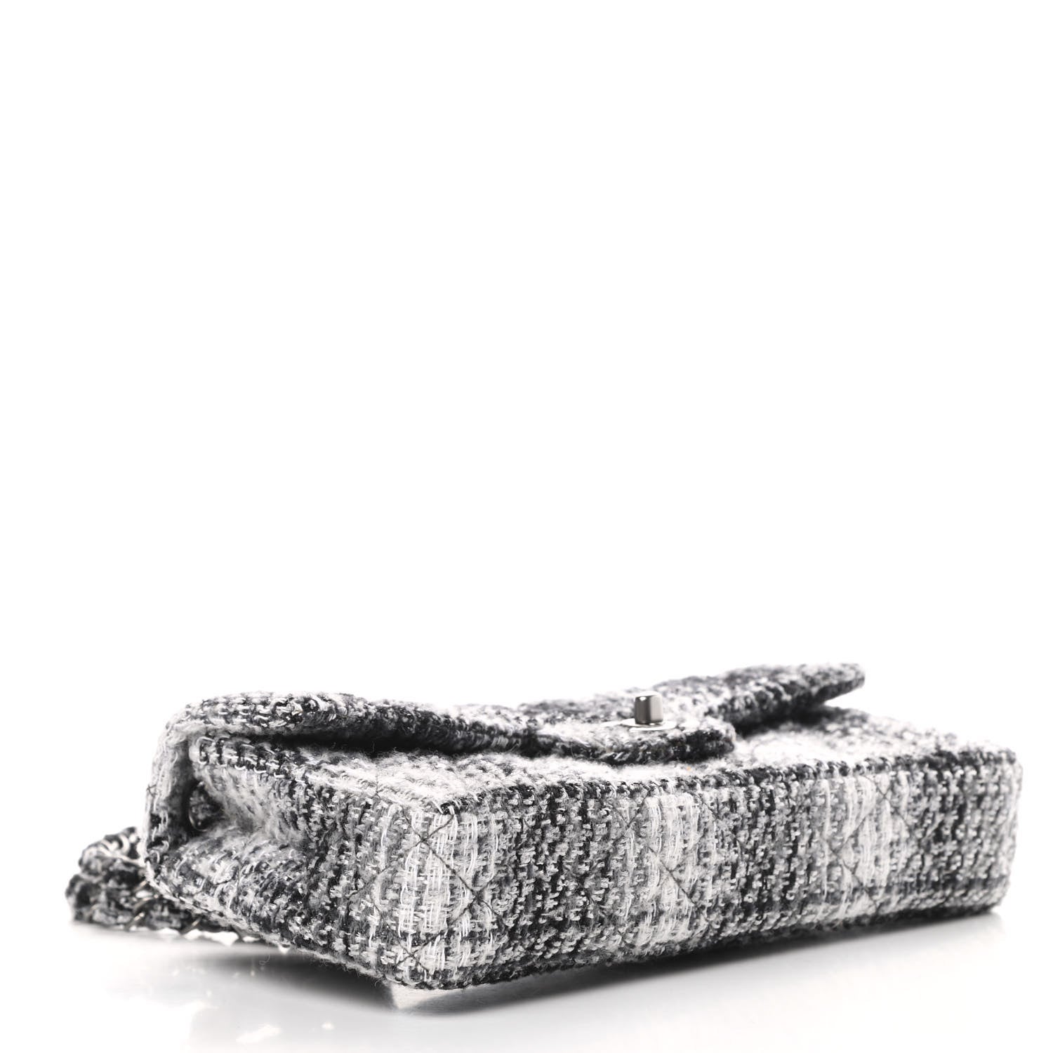 Chanel Tweed East West Flap Black White 4 of 11