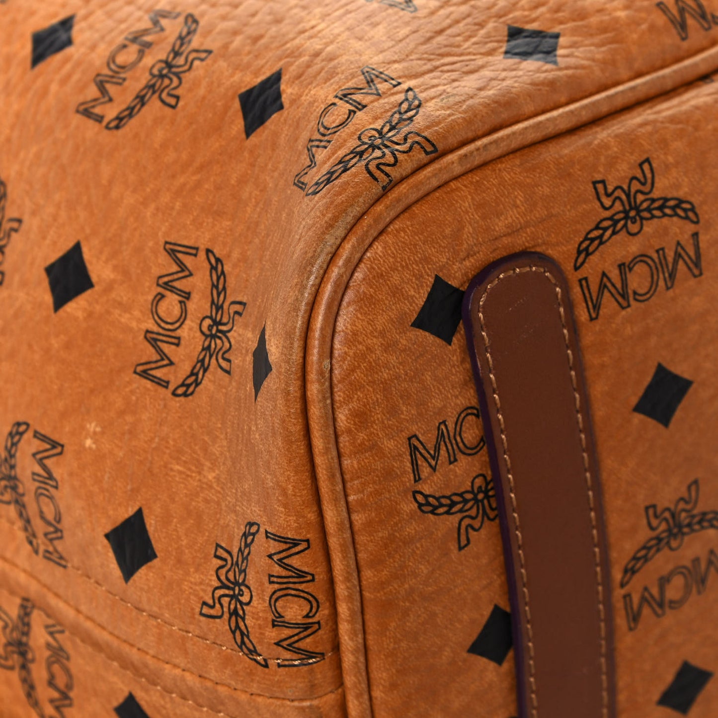 Visetos Medium Liz Reversible Shopper Tote Cognac