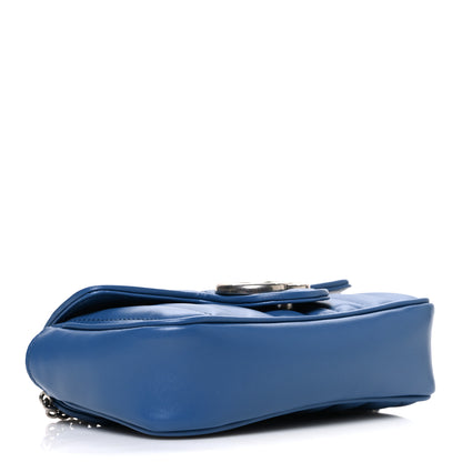 Gucci Calfskin Matelasse Aria Super Mini GG Marmont Shoulder Bag Clear Blue 4 of 10