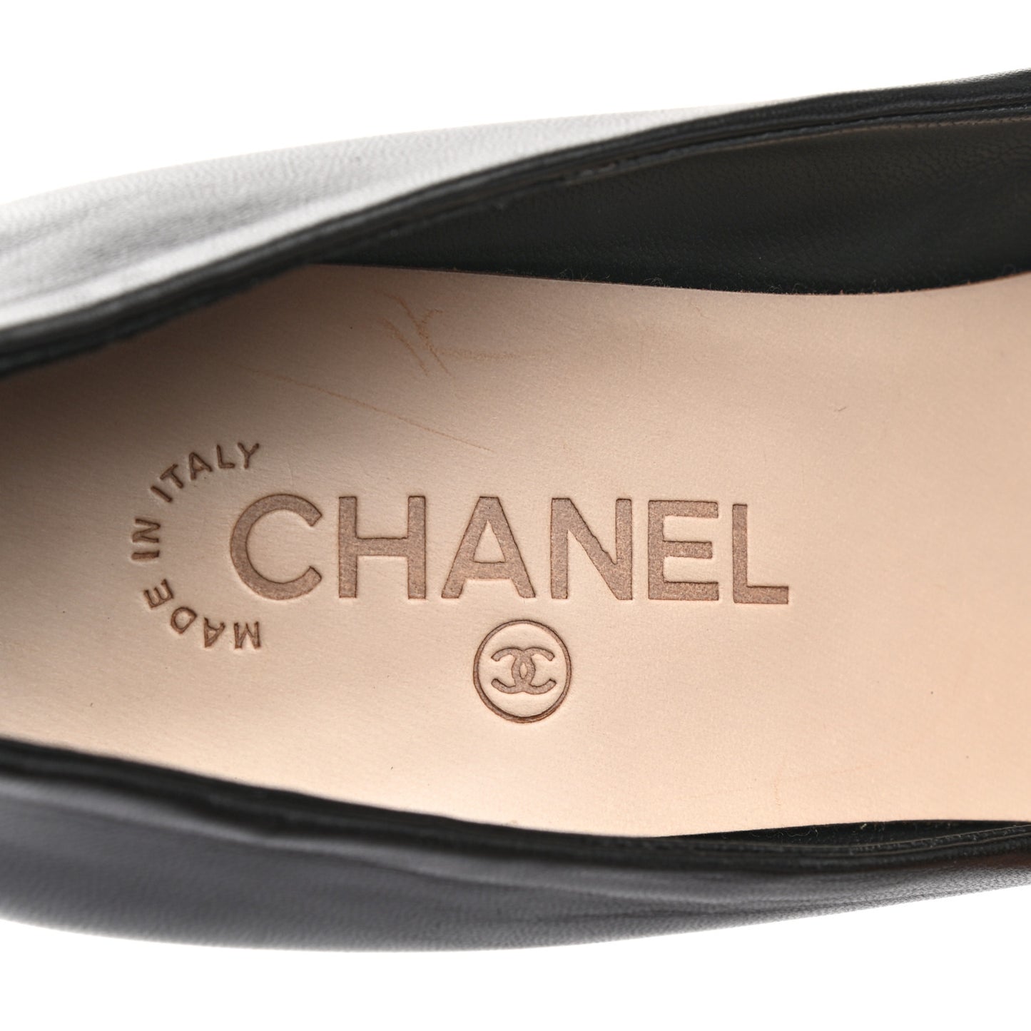 Lambskin Calfskin Patent Cap Toe CC Pumps 40 Black