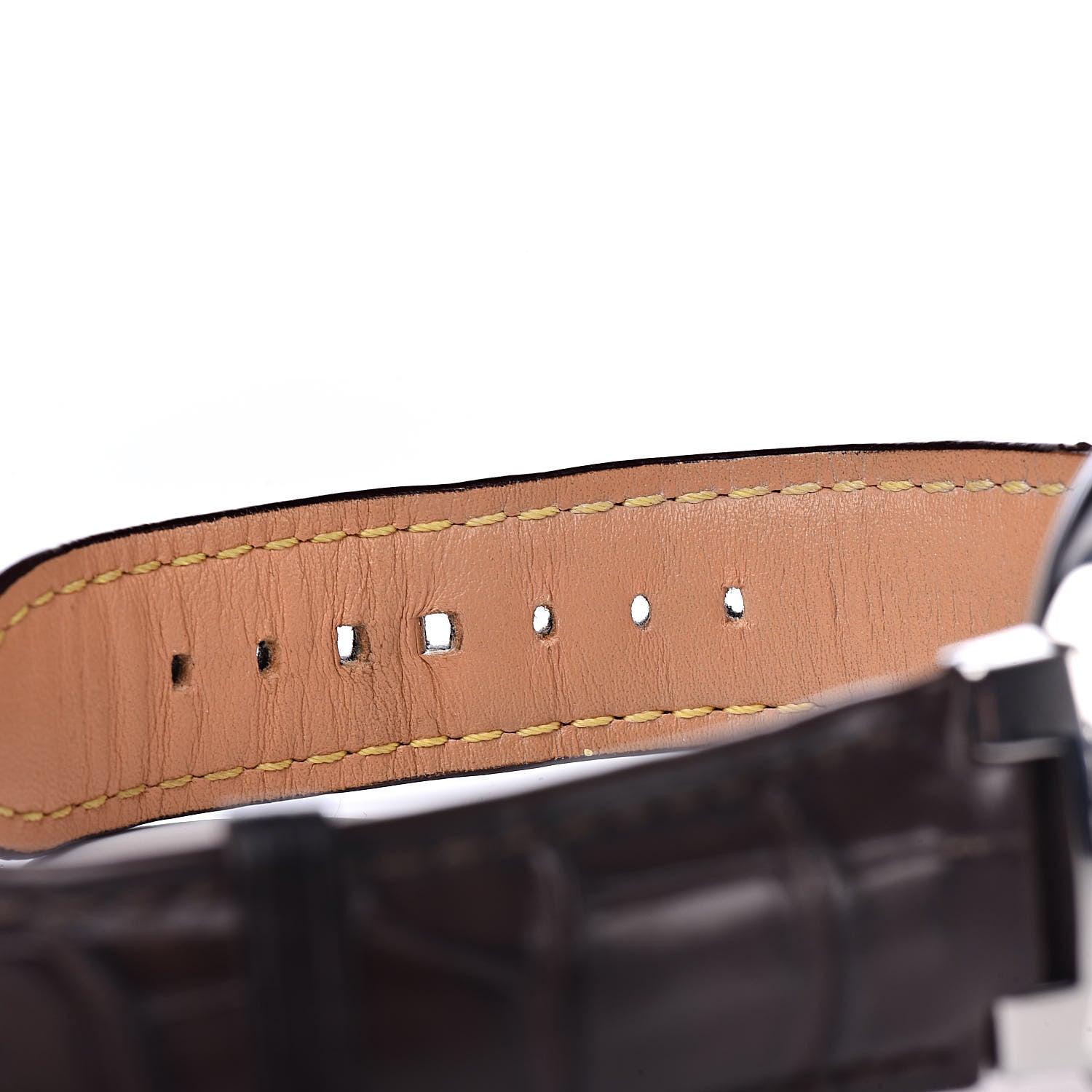 Louis Vuitton Stainless Steel Alligator 39mm Tambour GMT Automatic Watch Brown 7 of 9
