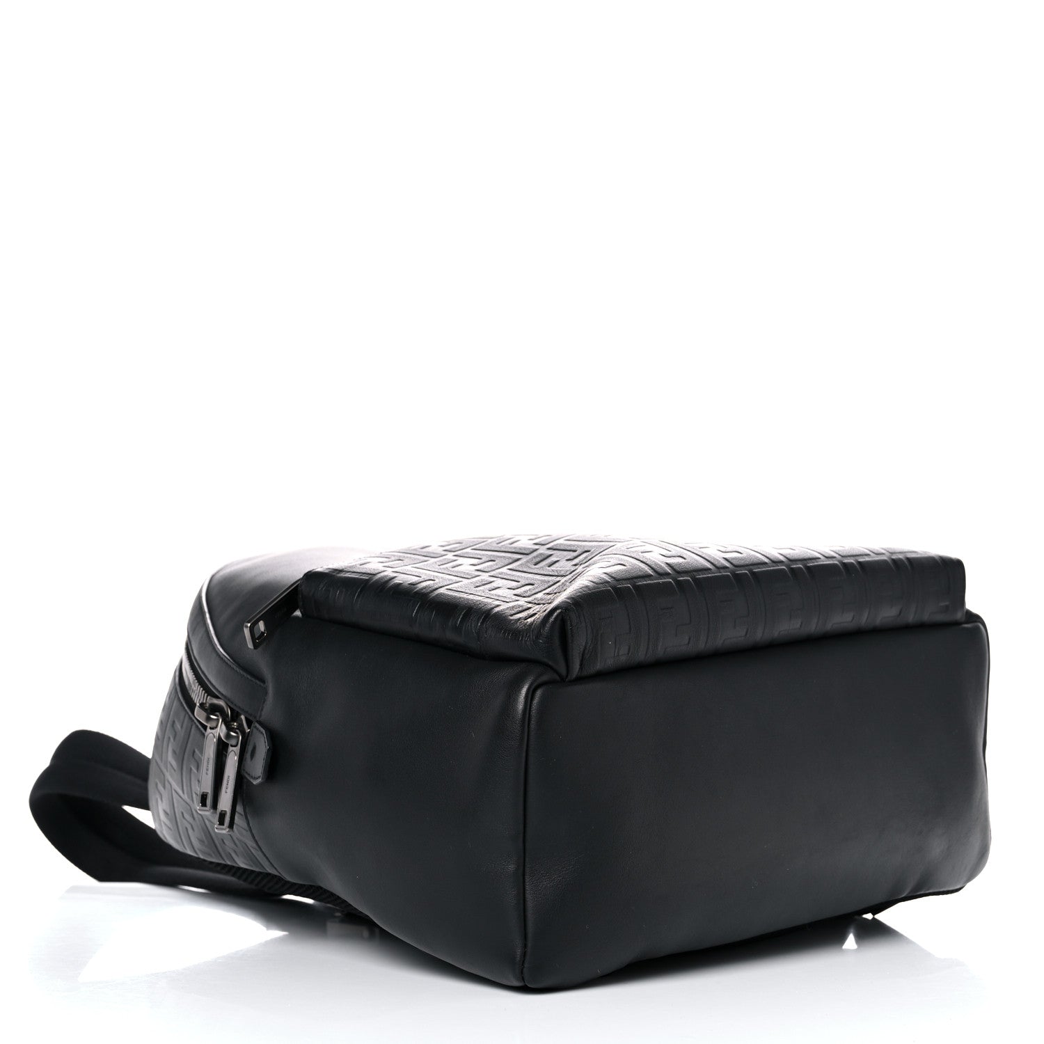 Fendi Vitello Grace FF 1974 Embossed Backpack Black 3 of 22