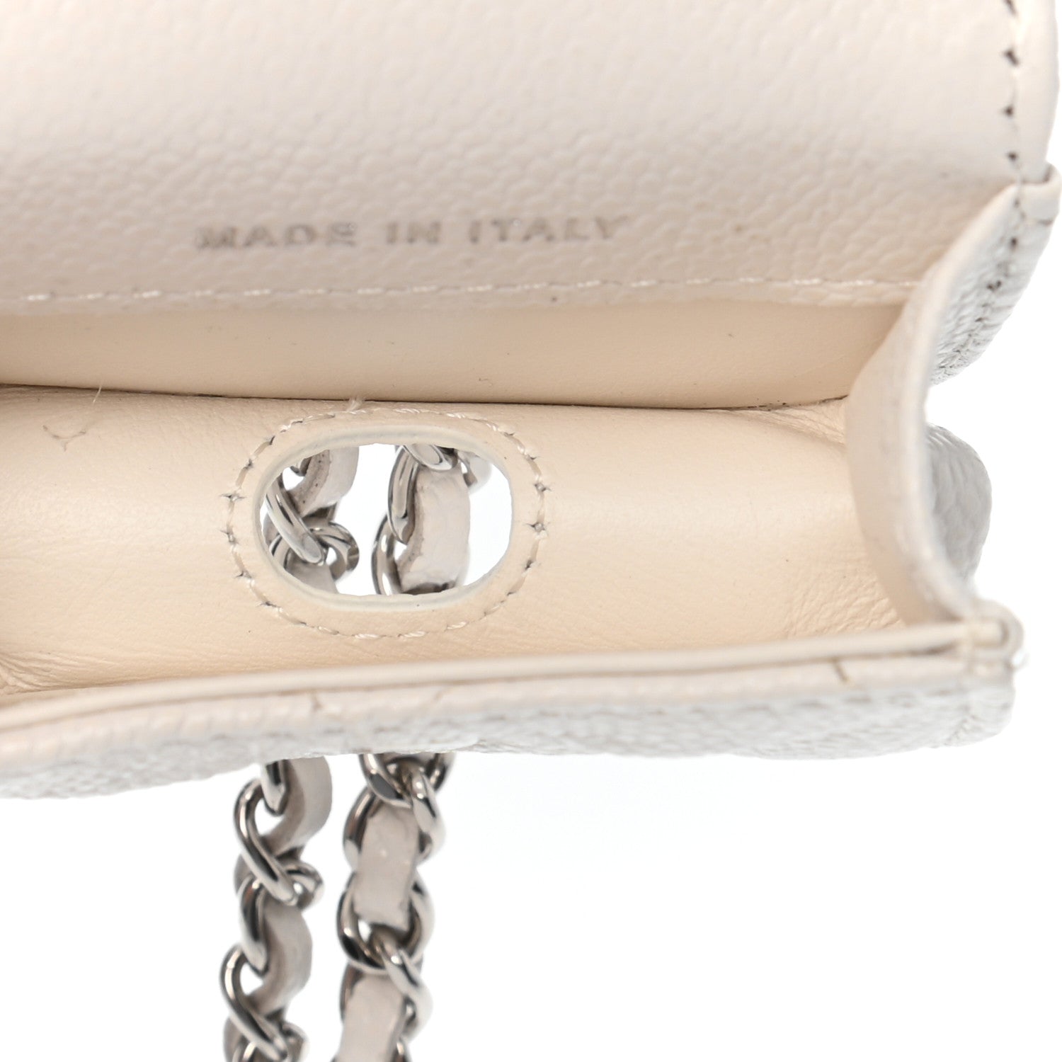 Chanel Caviar Quilted Airpods Pro Case White 5 of 8