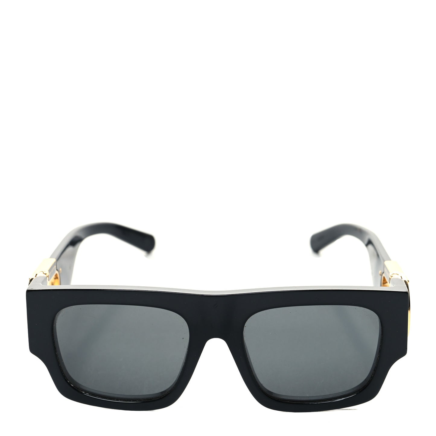 Acetate LV Link Square Sunglasses Black