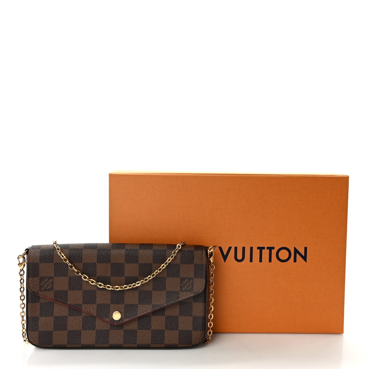 Damier Ebene Pochette Felicie Chain Wallet