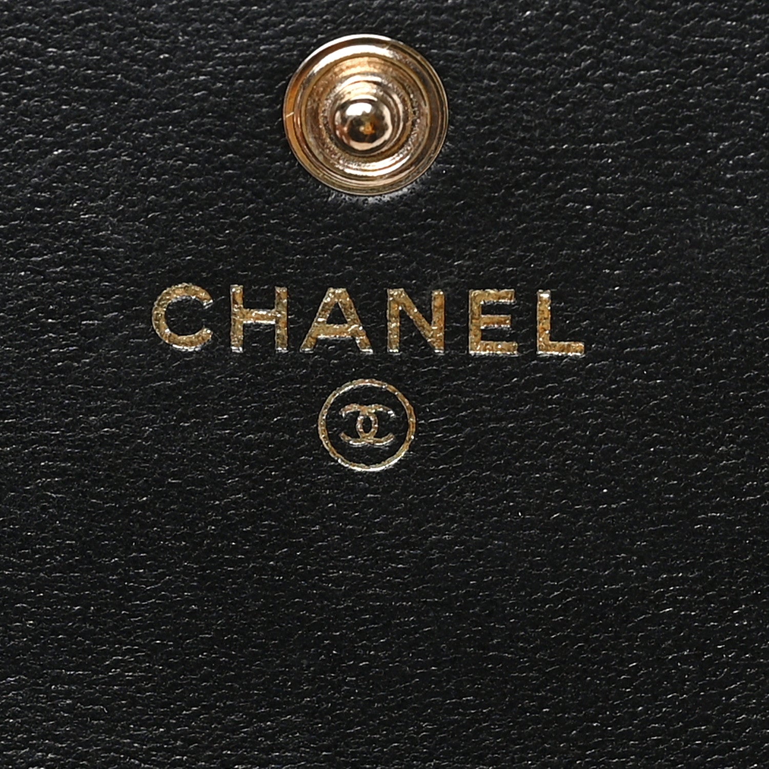 Chanel Lambskin Quilted Camellia Card Holder On Chain Black 6 of 9