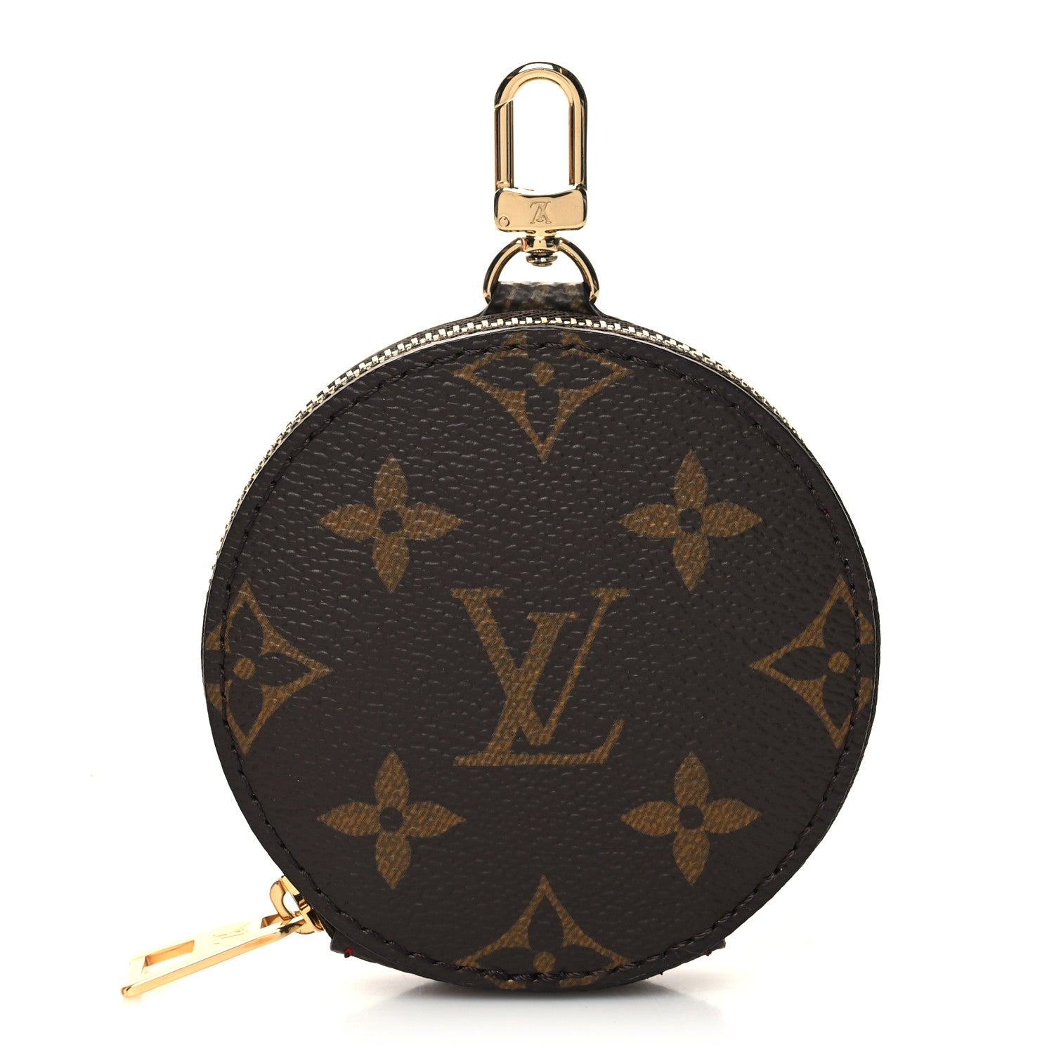 Louis Vuitton Monogram OnTheGo East West Round Coin Purse Red 1 of 7