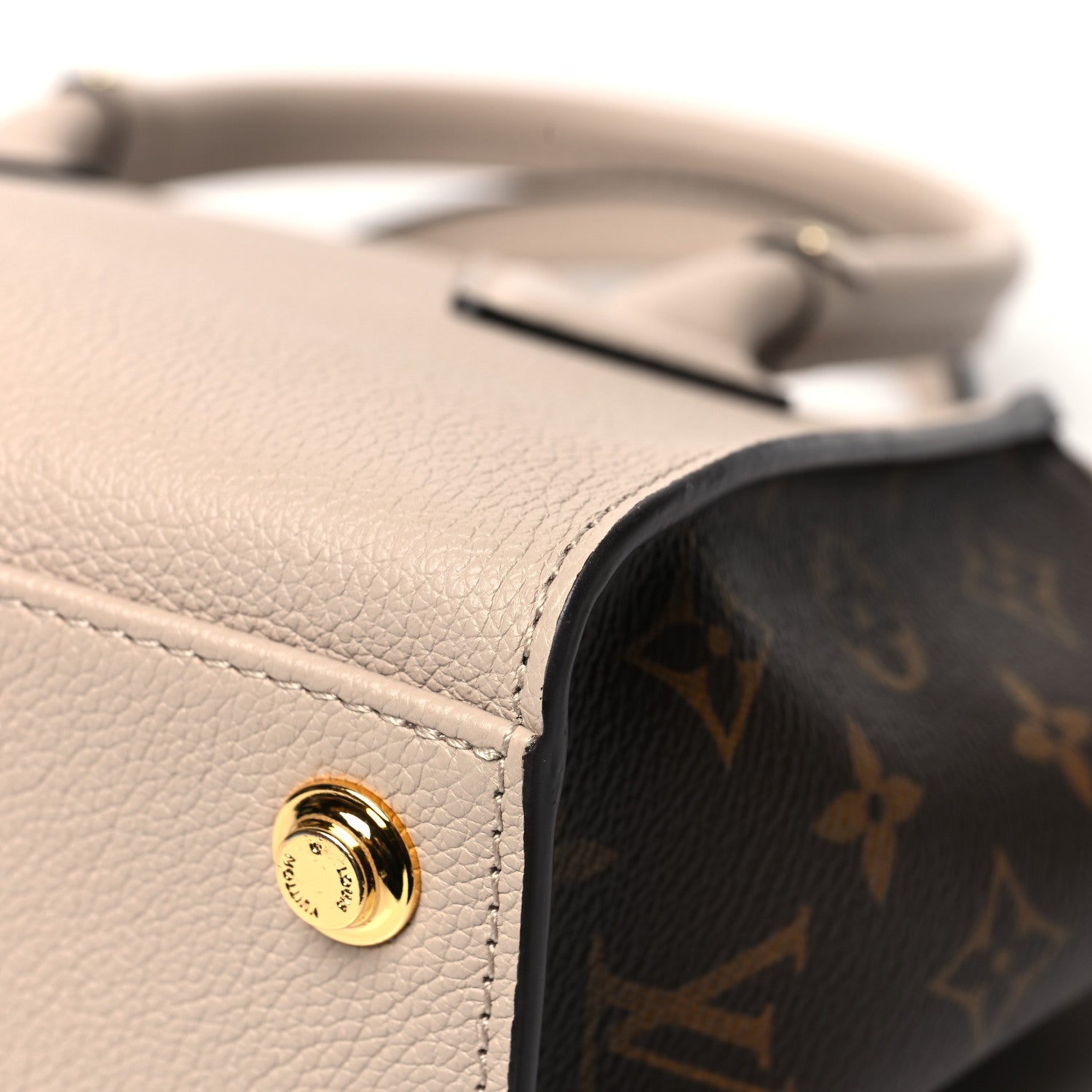 Louis Vuitton Calfskin Monogram On My Side PM Greige 11 of 11