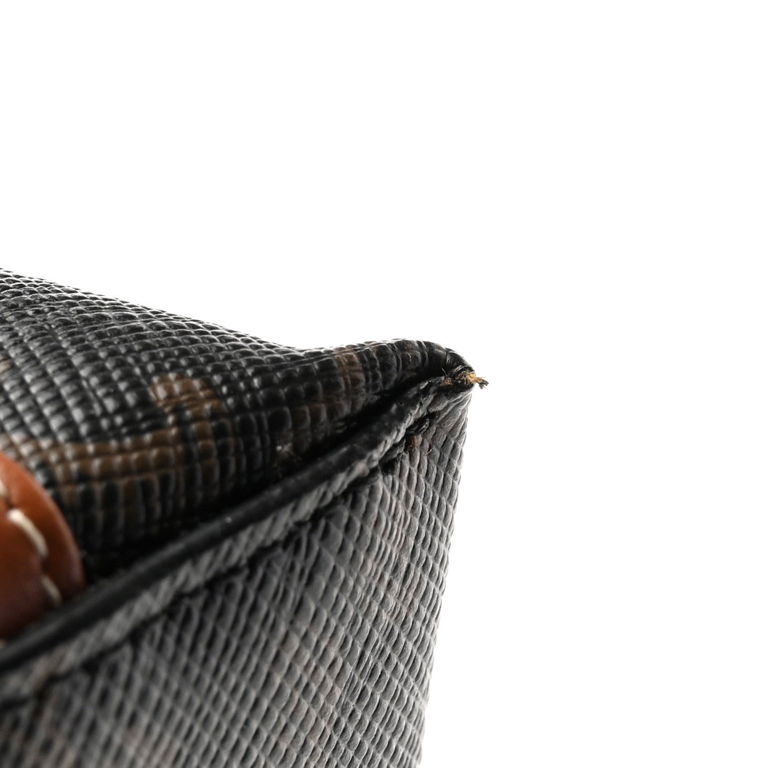 Celine Triomphe Canvas Calfskin Small Cosmetic Pouch Tan 9 of 9