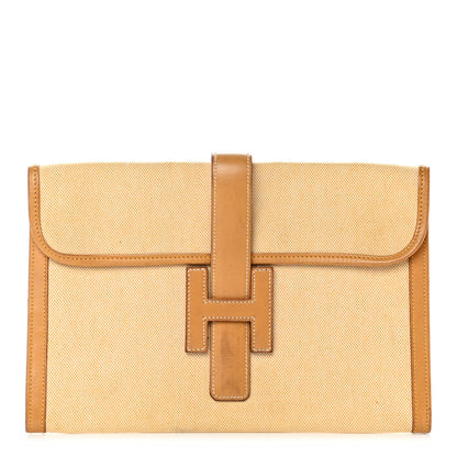 Hermes Toile Vache Jige PM Clutch 1 of 14