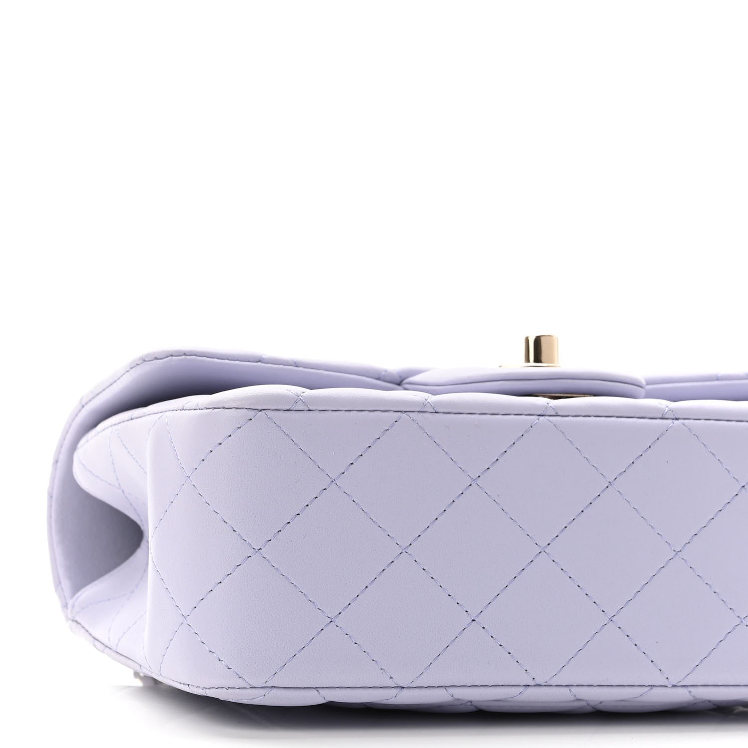 Chanel Lambskin Quilted Mini Top Handle Rectangular Flap Light Purple 9 of 10