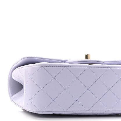 Chanel Lambskin Quilted Mini Top Handle Rectangular Flap Light Purple 9 of 10