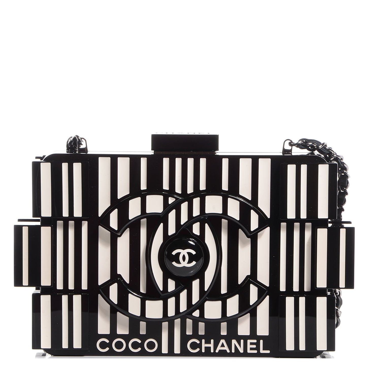 Plexiglass Barcode Boy Brick Lego Clutch Black