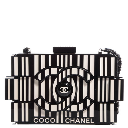 Chanel Plexiglass Barcode Boy Brick Lego Clutch Black 1 of 10