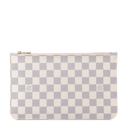 Louis Vuitton Damier Azur Neverfull MM GM Pochette Rose Ballerine 1 of 9
