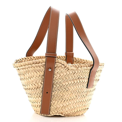 Loewe Raffia Small Basket Tote Bag Natural Tan 2 of 8