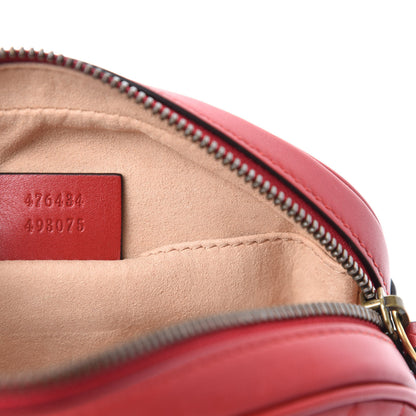 Gucci Calfskin Matelasse GG Marmont Belt Bag 85 34 Hibiscus Red 9 of 11