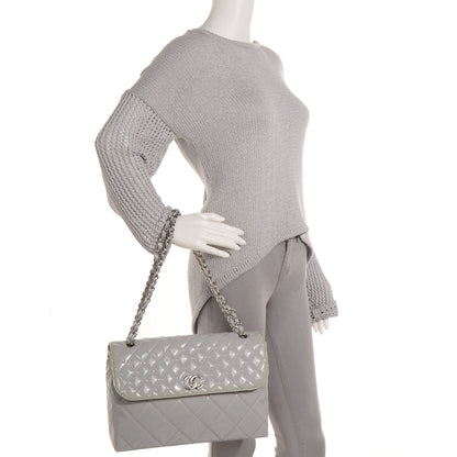 Chanel Vinyl Quilted In the Business Flap Bag Light Grey 2 of 10