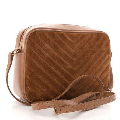 Saint Laurent Suede Matelasse Monogram Lou Camera Bag Cinnamon 3 of 10