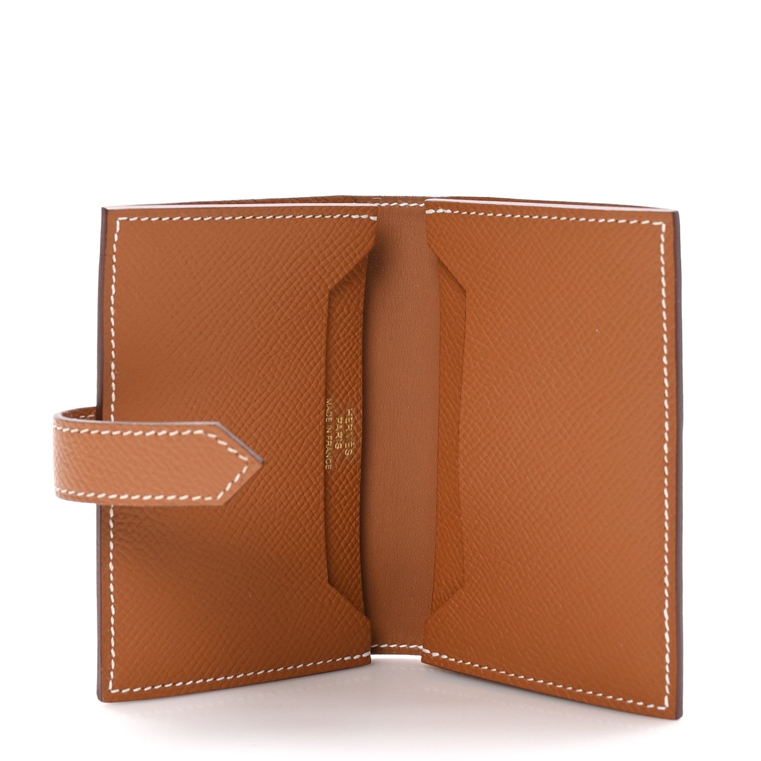 Hermes Epsom Bearn Card Holder Wallet Gold 5 of 11