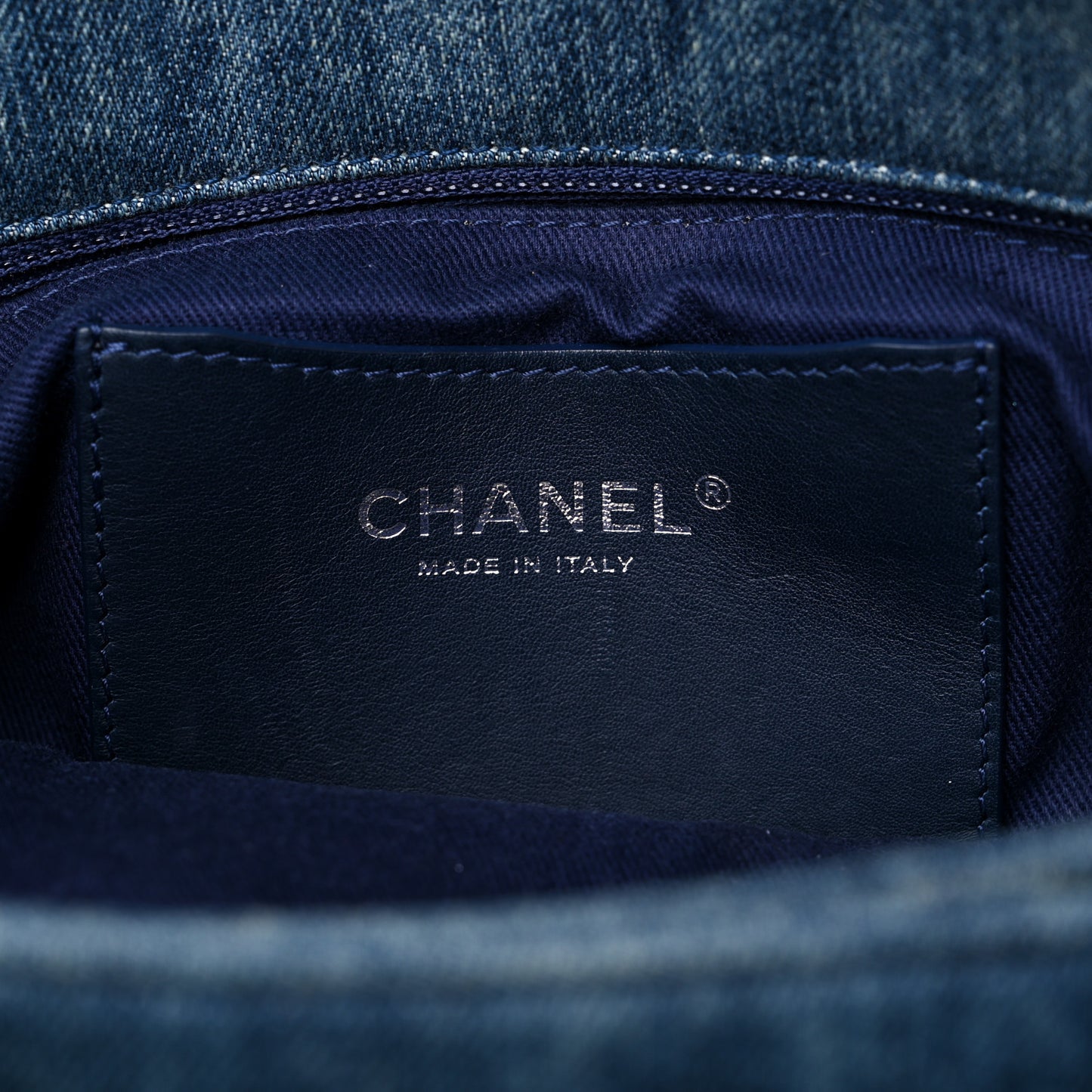 Denim Camellia Embroidered Medium Just Mademoiselle Blue